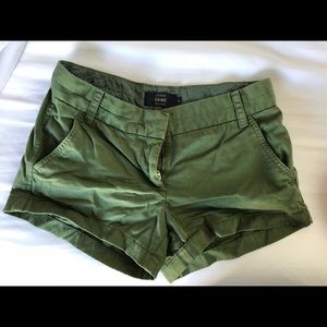 J. Crew Olive Chino Shorts Size 2